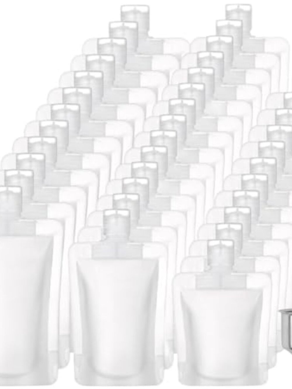 60pc Travel Pouches Refillable Containers BPA-Free Leak-Proof Toiletry Kit